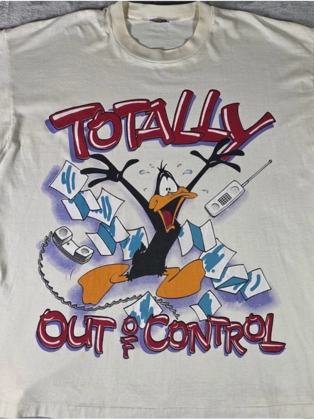 Vintage 1996 Looney Tunes Daffy Duck T-Shirt Single Stitch 90s XXL